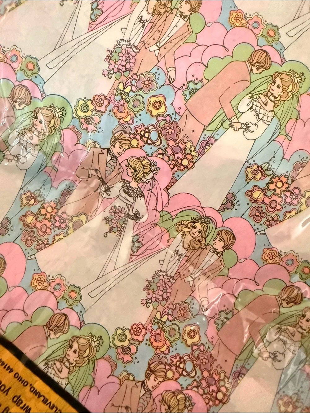 Vintage Wedding Bride and Groom Wrapping Paper by Forgetmenot Never Opened